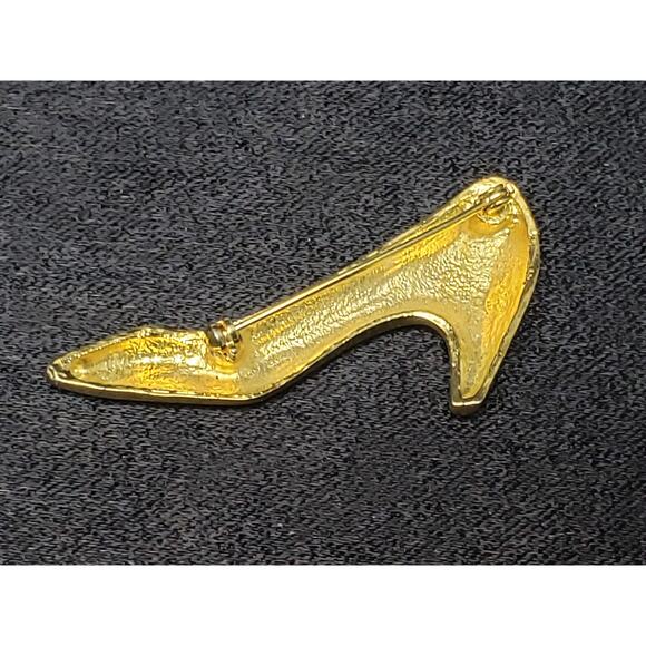 Vintage Retro Gold Tone High Hill Shoe Collectible Brooch / Pin - Picture 3 of 5